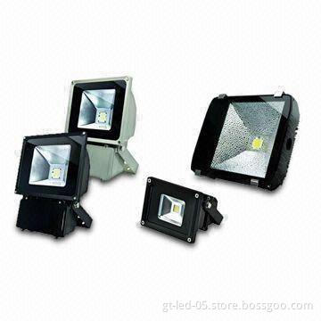 LED Floodlights with 8,000 to 10,000K Temperature, 90lm/W High-brightness, CE and RoHS-certified